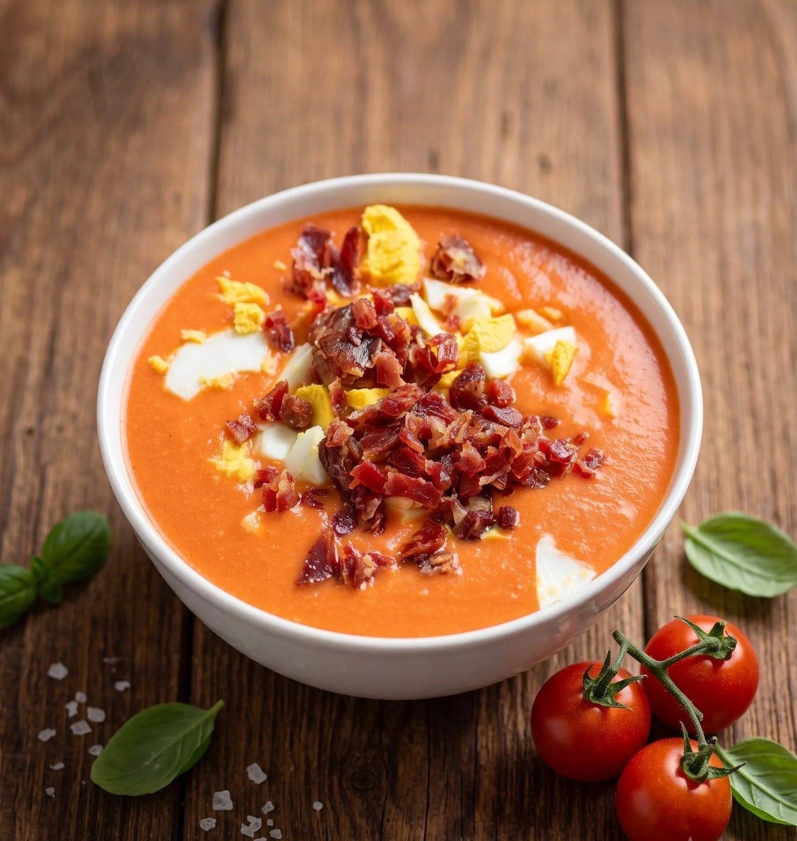 SALMOREJO CON JAMÓN IBÉRICO CEBO DE CAMPO