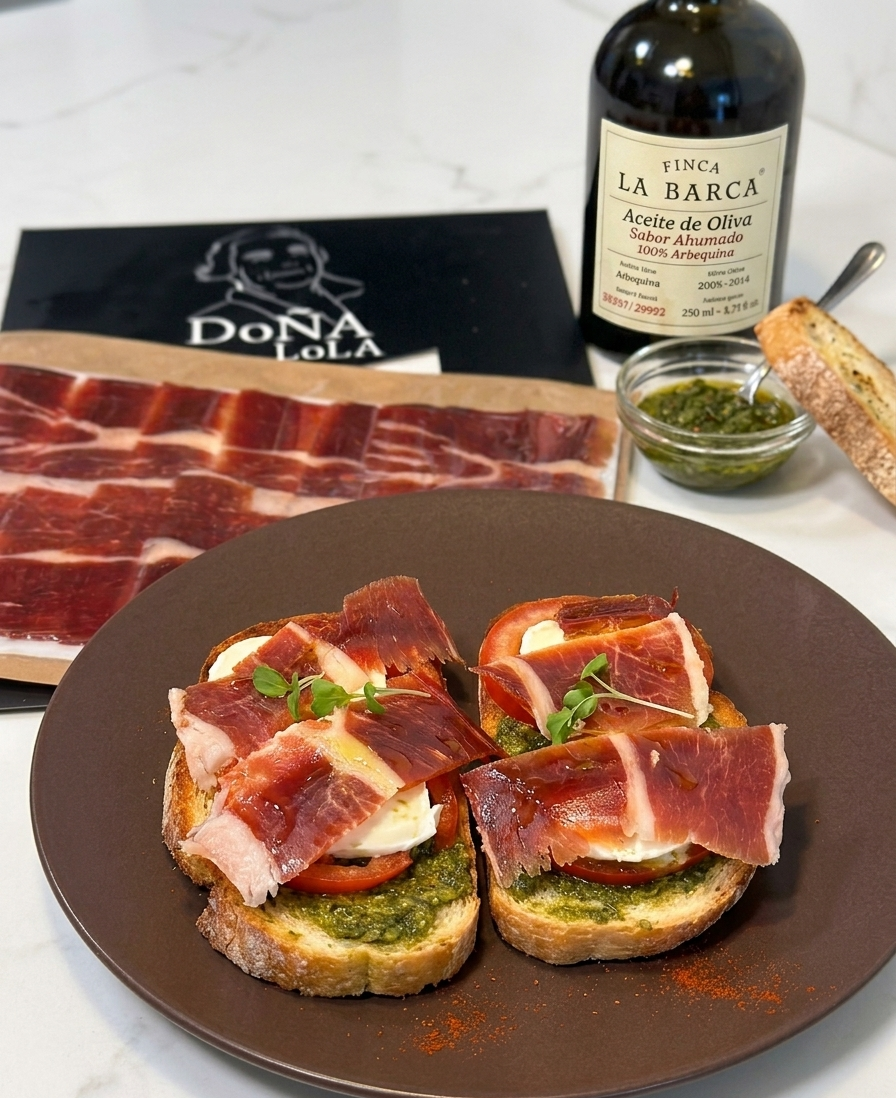 Tosta de Jamón de Bellota y Pesto