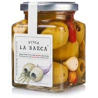Aceitunas Gordal deshuesada con Aceite de Oliva Ahumado y Finas Hierbas