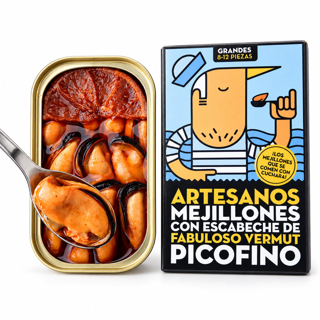 Mejillones en Escabeche con Salsa de Vermut