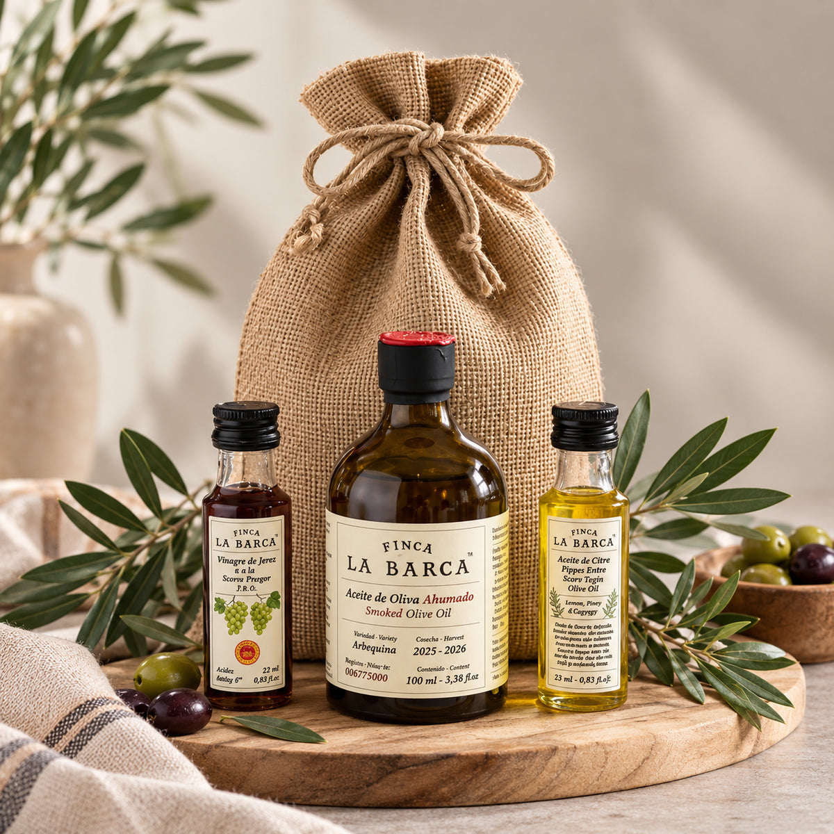Saquito Regalo Ahumado, Aceite y Vinagre