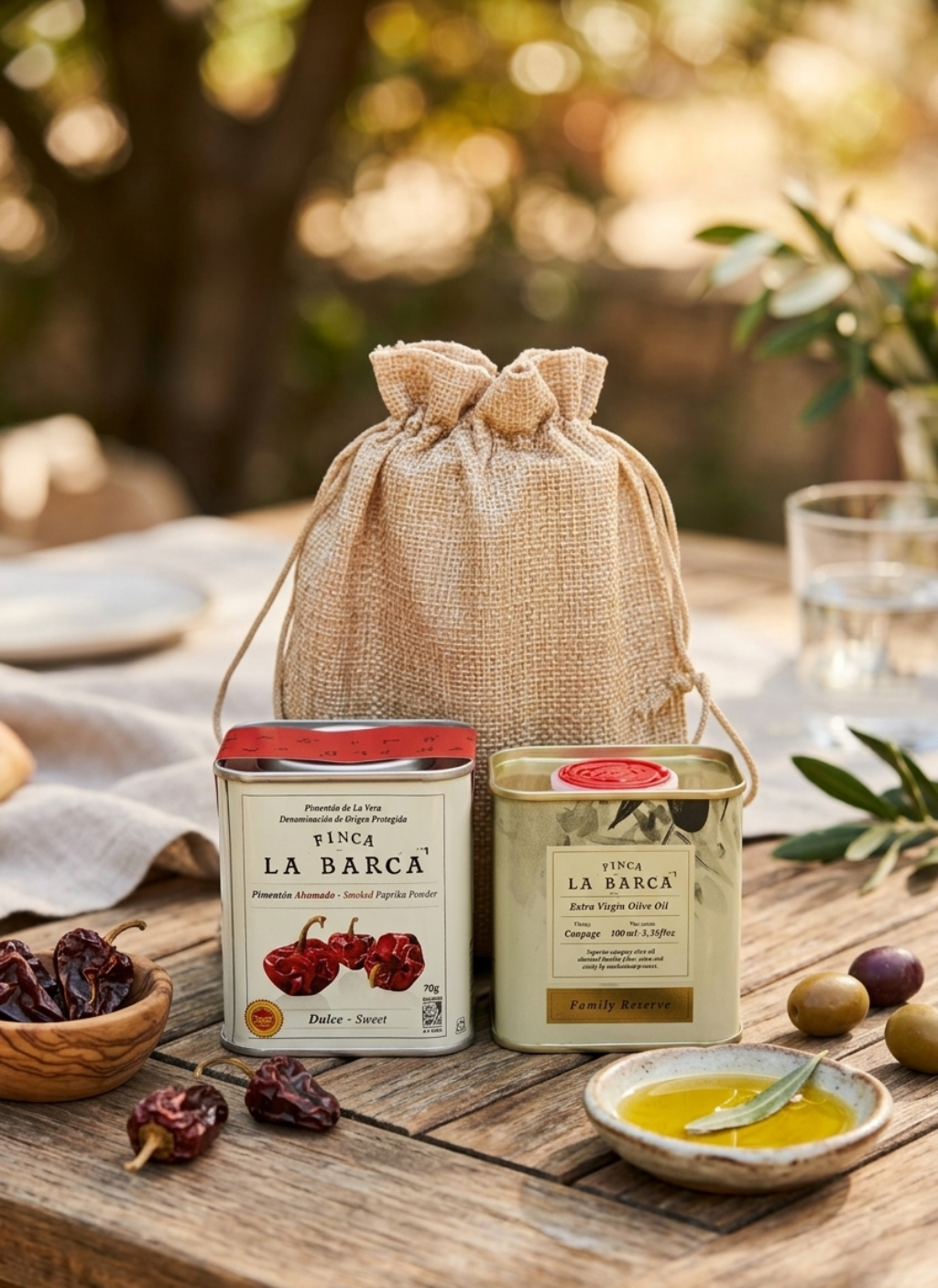 Saquito Regalo de Aceite y Pimentón