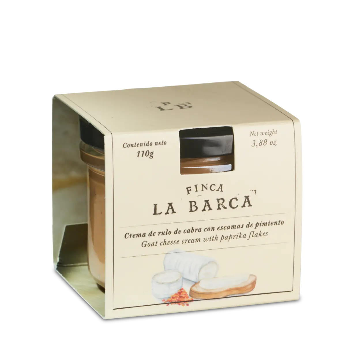 Crema de Queso Rulo de Cabra con Escamas de Pimiento Ahumado